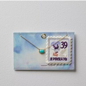 NEW!! Free People, Postcard Necklace/ Press On Patch Set, 14K Gold Plated- NWT!
